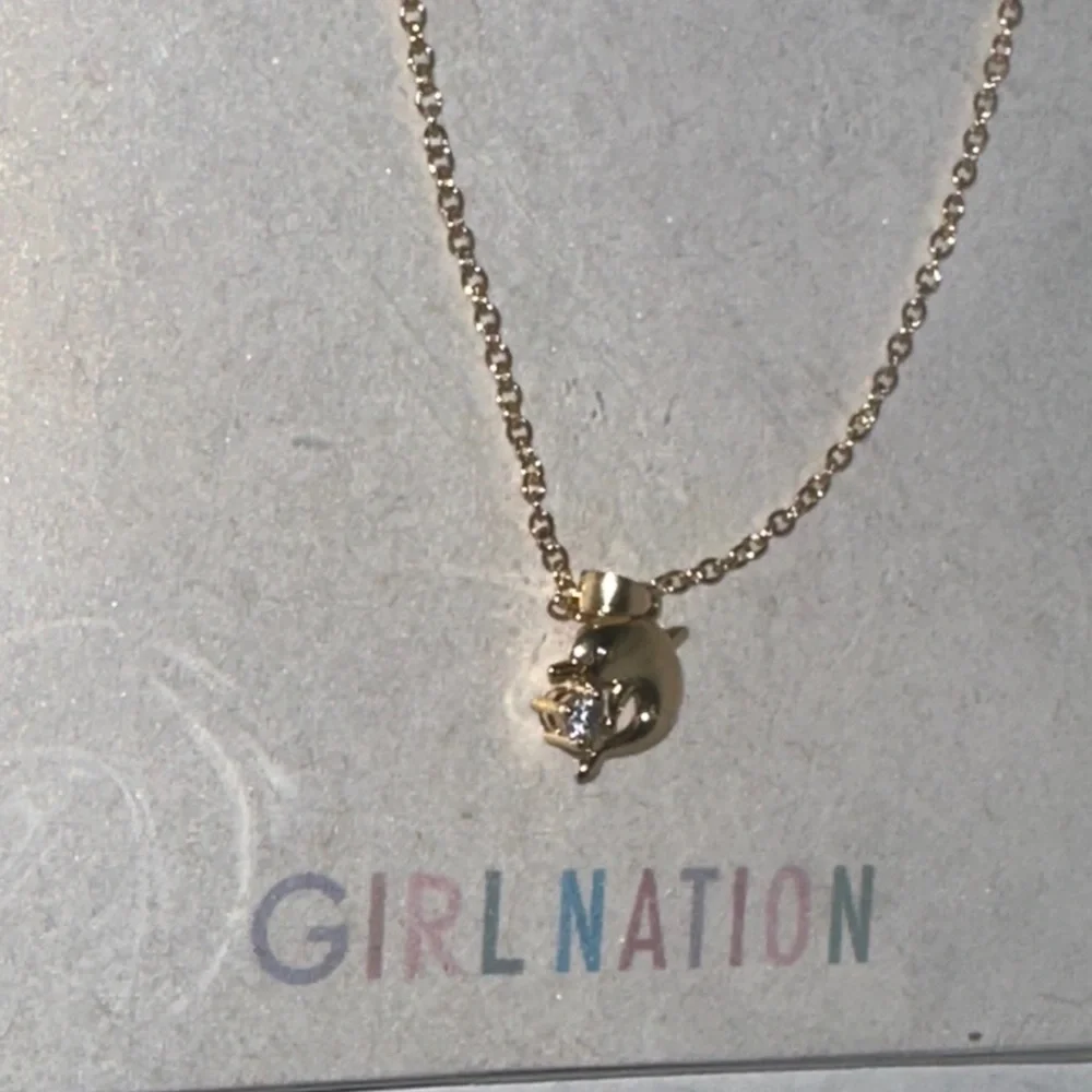 Gold Dolphin Pendant Necklace for Kids